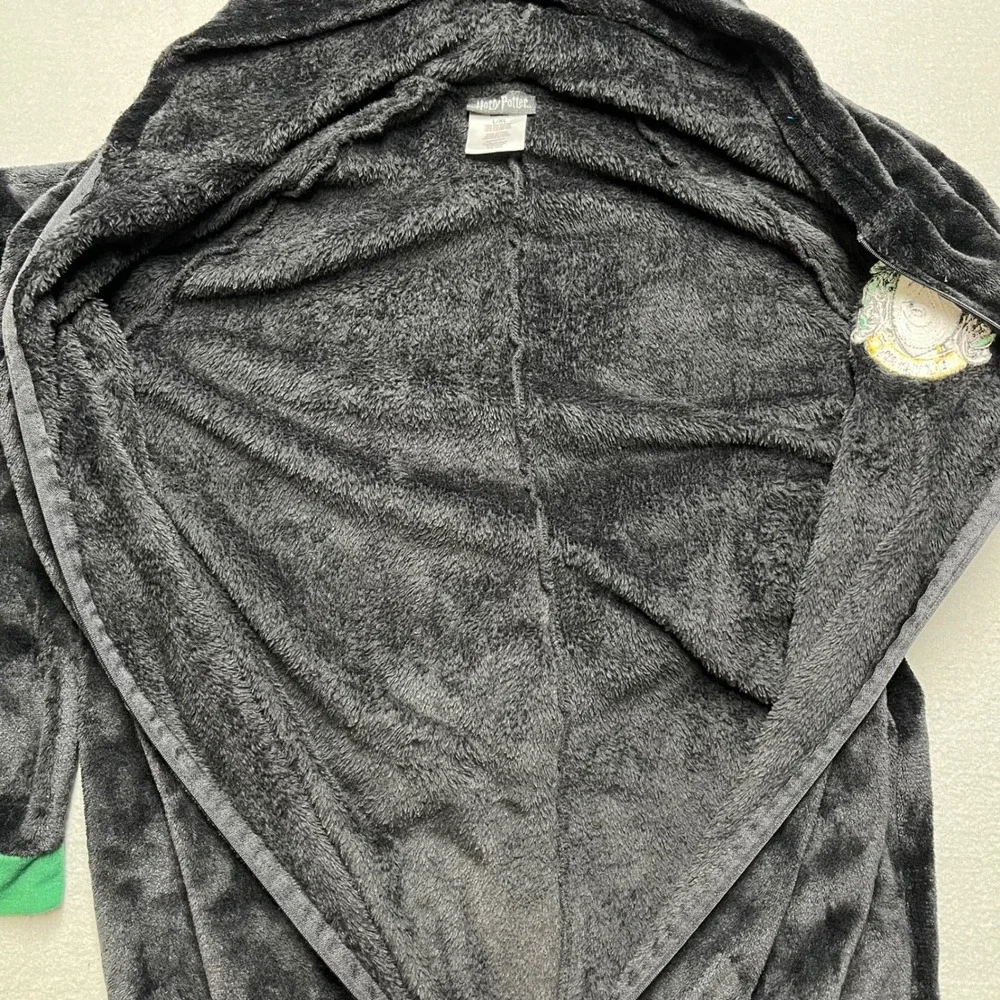 Harry Potter Robe Pajamas Hooded Plush‎ Black Green L XL
